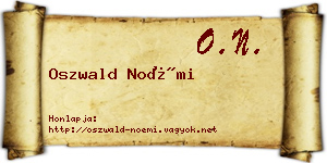 Oszwald Noémi névjegykártya